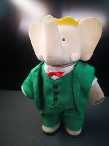 figurine babar en feutrine vintage