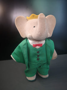 figurine babar en feutrine vintage