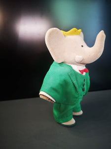 figurine babar en feutrine vintage