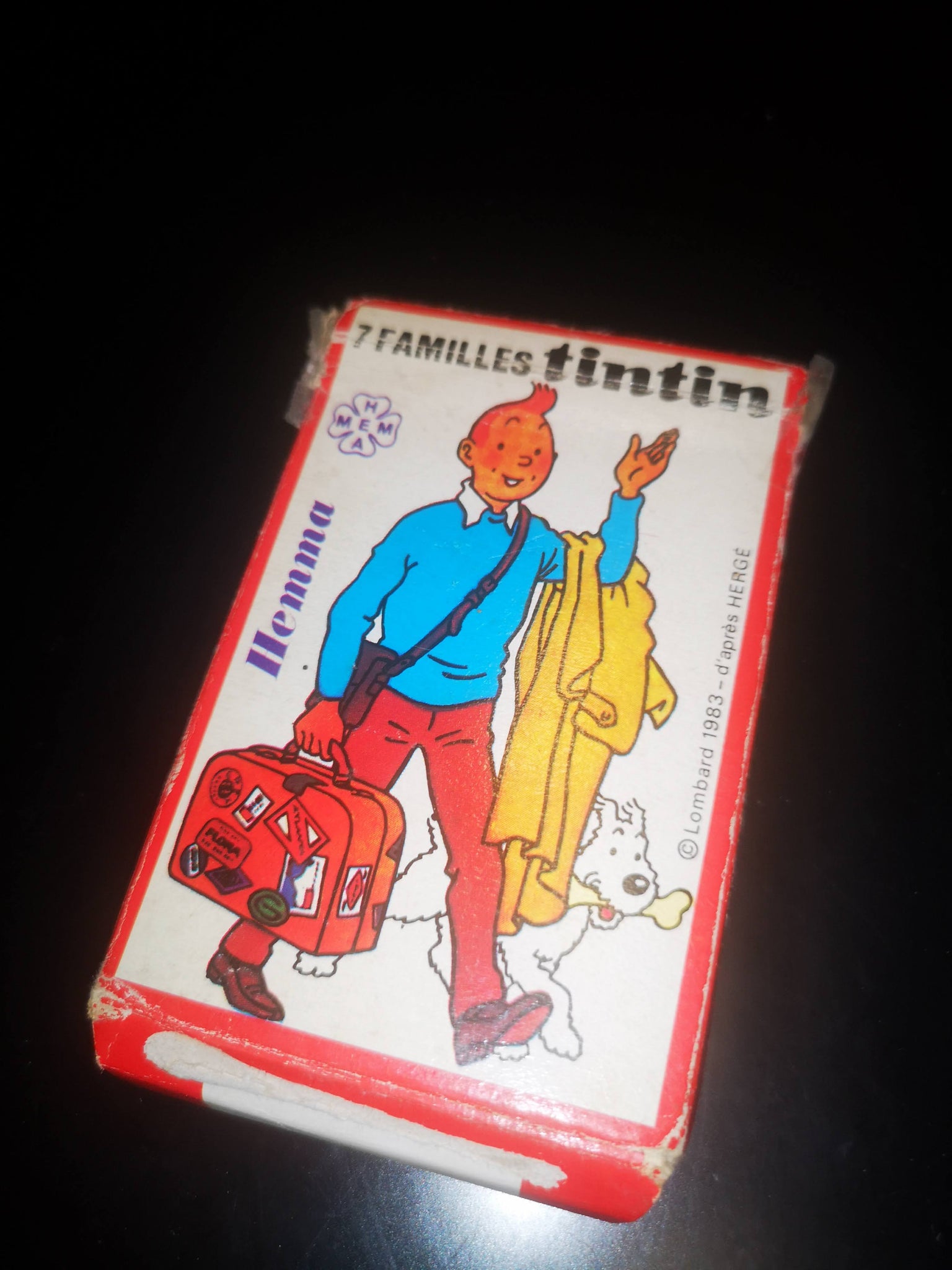 Jeu des 7 familles Tintin - Hemma 1983 - jouets rétro jeux de société  figurines et objets vintage